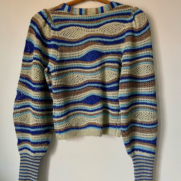 FARM Rio Mixed Waves Striped Cardigan NWOT $198 - Picture 12 of 14